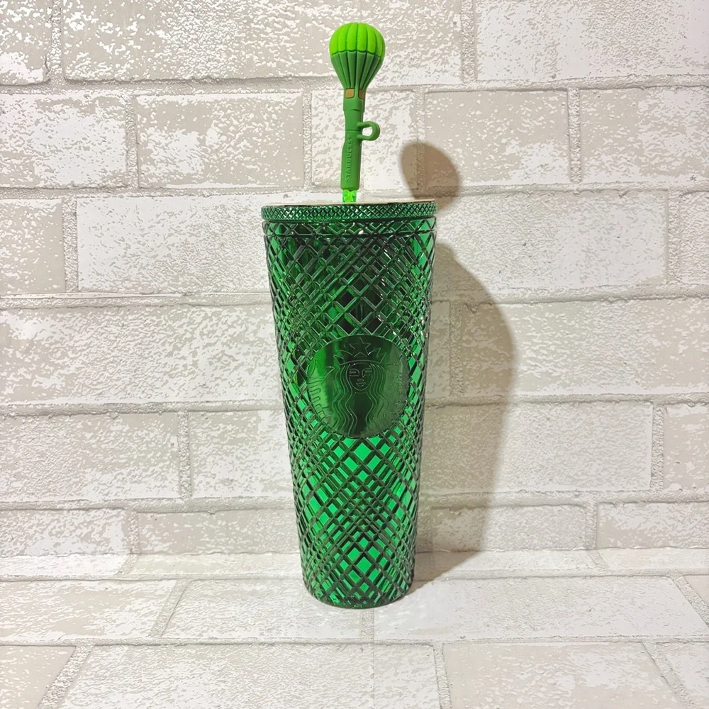 Starbucks Wizard of Oz Emerald City Cold Tumbler Hot Air Balloon Straw Topper